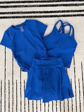 Salt Project Refined Ribbed Royal Blue 3 Piece Set